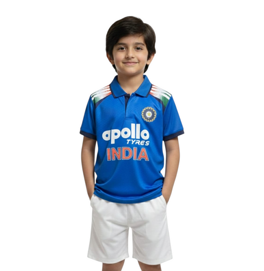 Kids Team India Cricket Jersey – Custom Name & Number