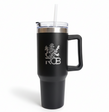 RCB Customized Stainless Steel Tumbler with Handle – Dual Side Engraving