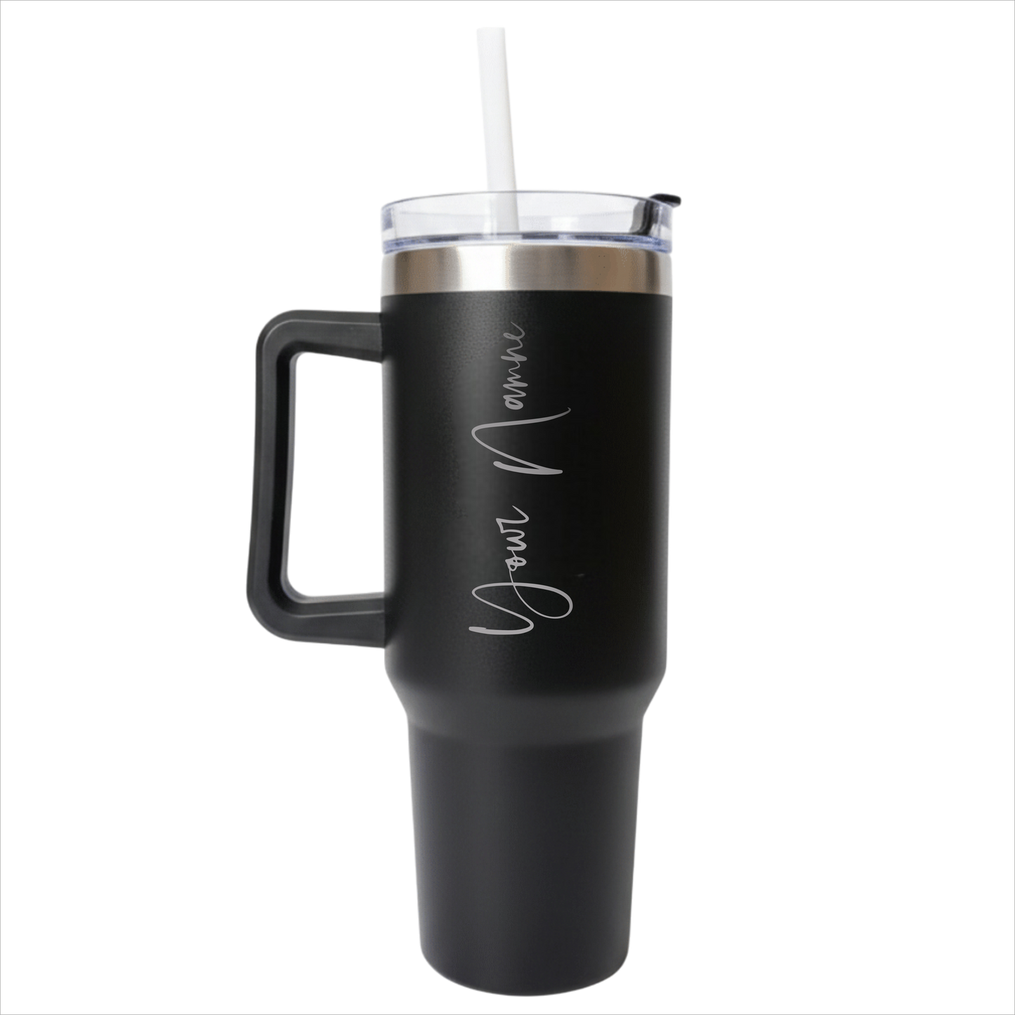 RCB Customized Stainless Steel Tumbler with Handle – Dual Side Engraving