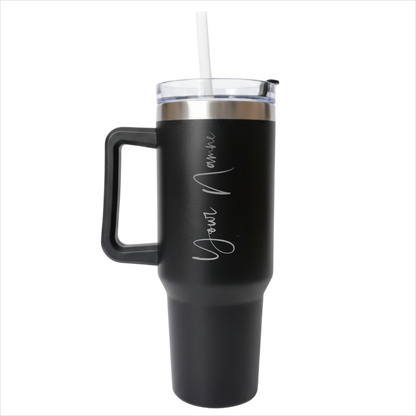 RCB Customized Stainless Steel Tumbler with Handle – Dual Side Engraving