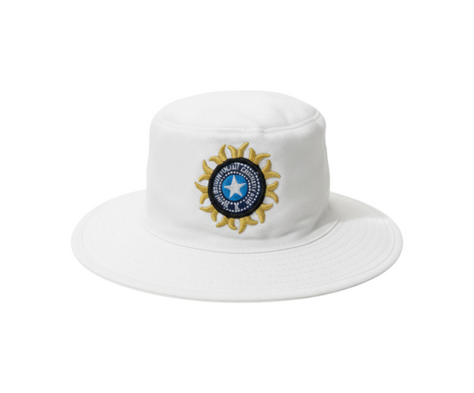 Classic white  Umpire Hat with Embroidered Emblem