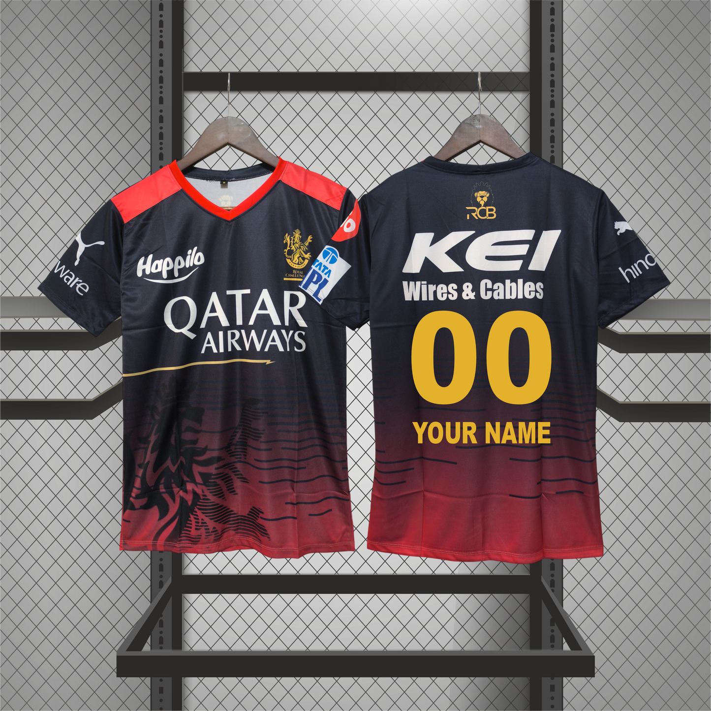 RCB 2023 Fan Edition Half Sleeve Jersey (Customized)