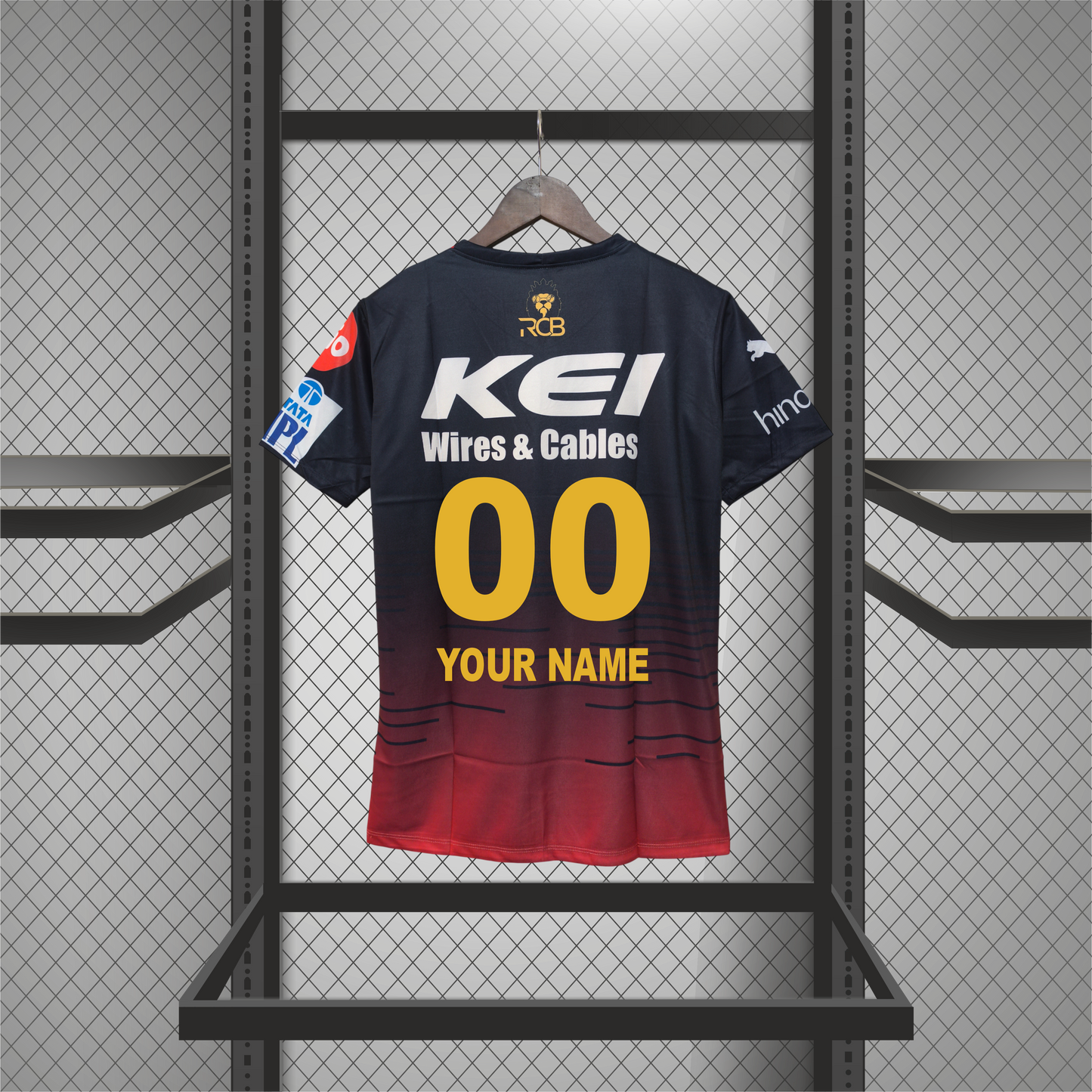 RCB 2023 Fan Edition Half Sleeve Jersey (Customized)
