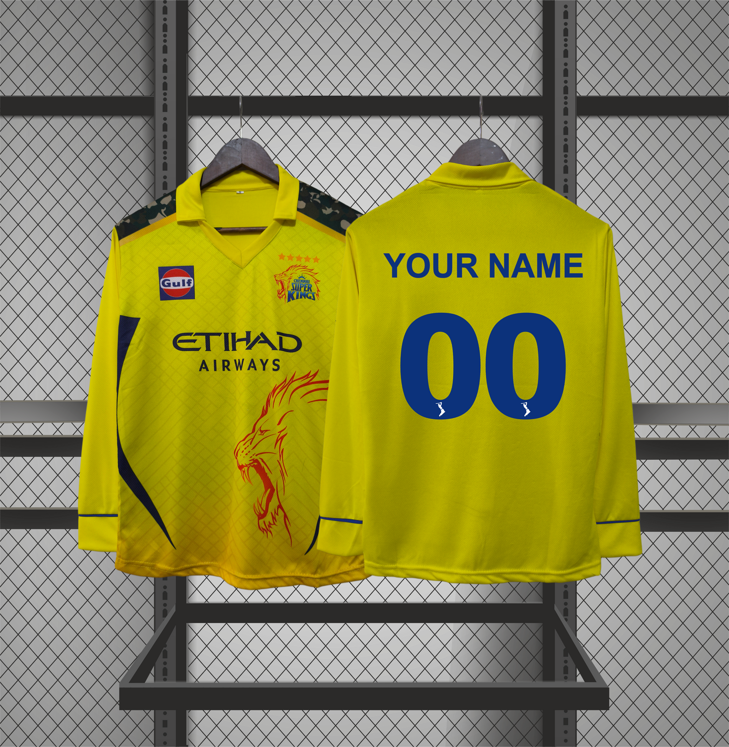 Customized CSK Jerseys Full Sleeve Fan Jersey