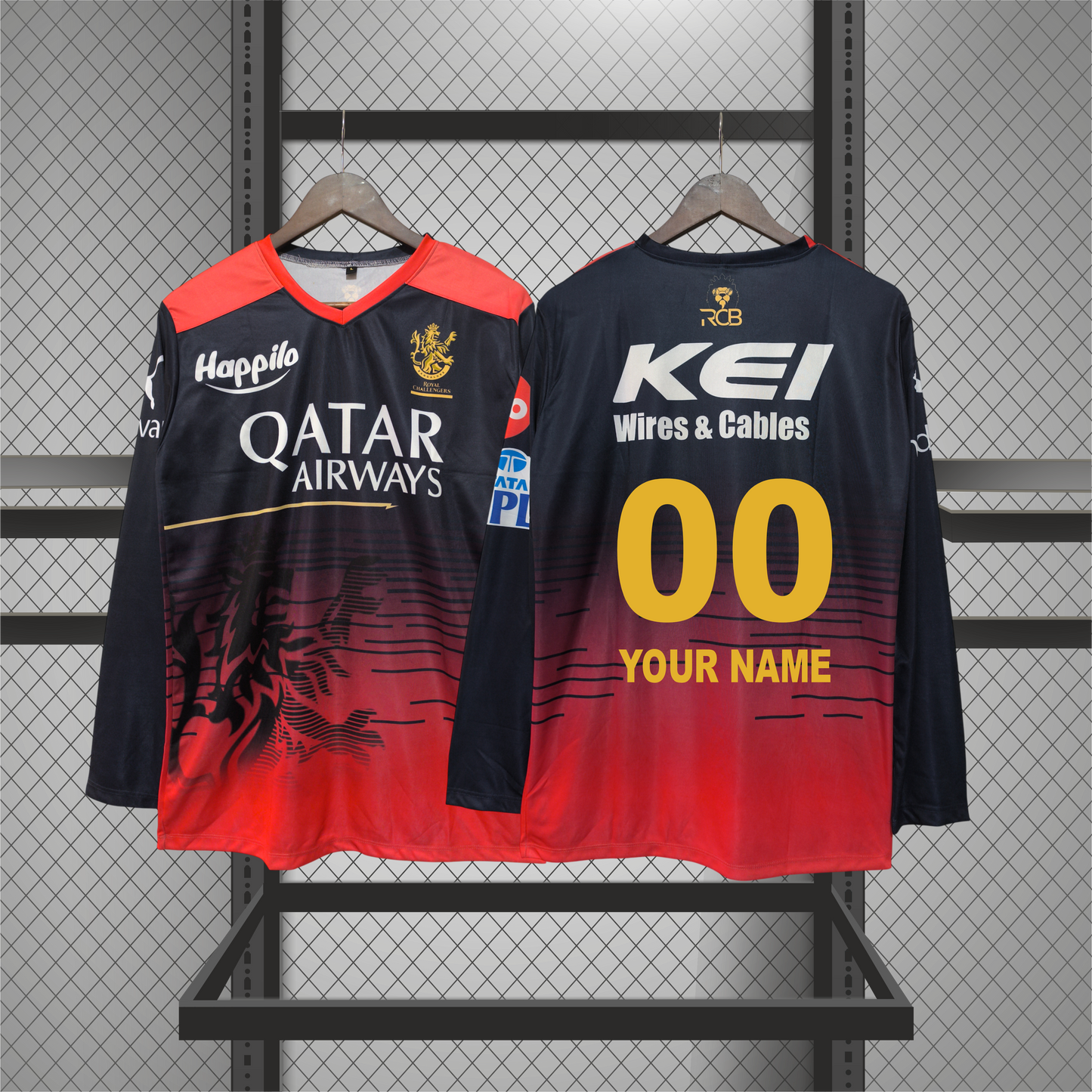 RCB 2023 Fan Edition Jersey (Full Sleeve Custom)