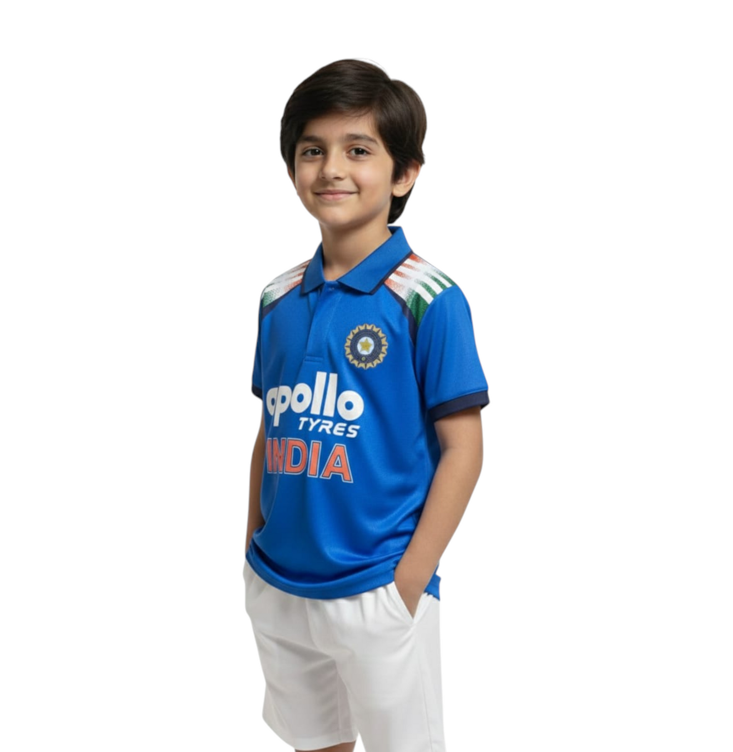 Kids Team India Cricket Jersey – Custom Name &amp; Number