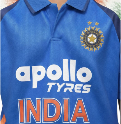 Kids Team India Cricket Jersey – Custom Name &amp; Number