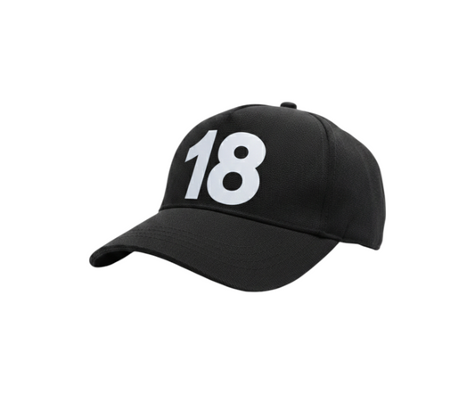 RCB Fan 18 Number Black Color Cap