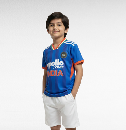 Official-Inspired Team India Kids Fan Jersey 2026 (Customizable)